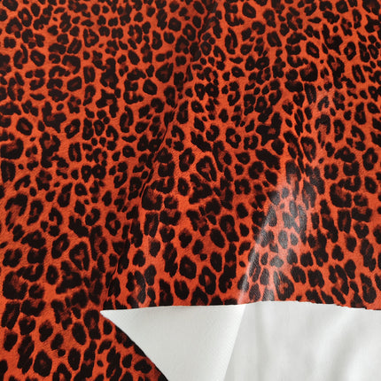 Pu Leopard Print Leather Fabric Anime DIY Imitation Cotton Velvet Base Printed Crafts Home Furniture Artificial Leather Bags