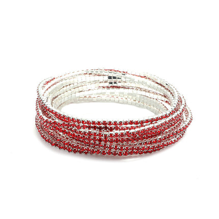 2.0mm Superfine Rhinestone Bracelet Stretch Bridal Bracelet Korean Style Single Row Flash Diamond Stretch Crystal Bracelet