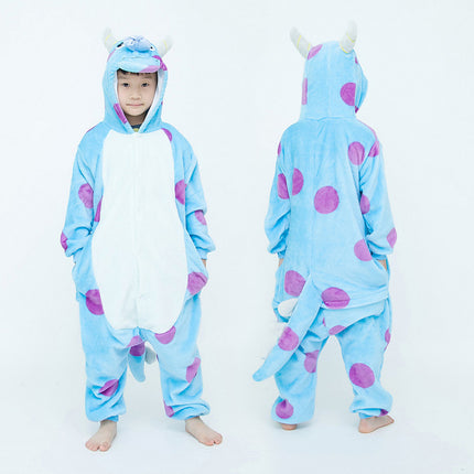 Mixed batch autumn and winter flannel adult cartoon conjoined animal pajamas tigers home clothes toilet thickened wholesale