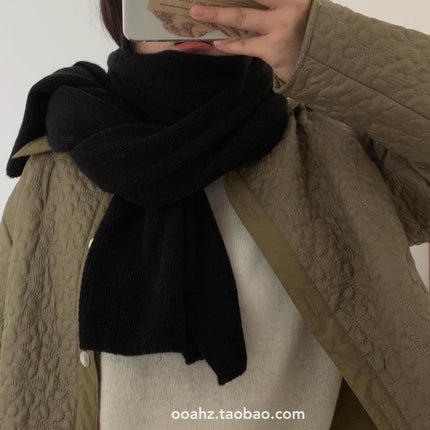 Cream rice ~ many colors simple-looking couple's soft glutinous autumn and winter warm cashmere-like scarf shawl
