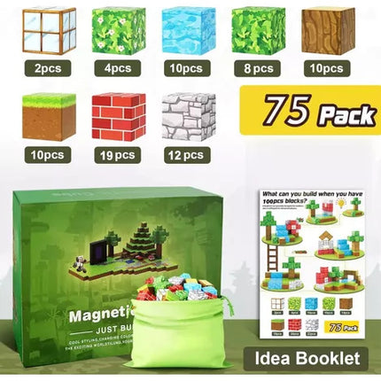 Cross-border My Magnetic Cube World Magnetic Suction Stone Building Blocks Children's Gift Educational Assembled Boy's Toy Interactive