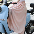 Pink background small flower-sun protection skirt / Free size (40.00 kg-85.00 kg