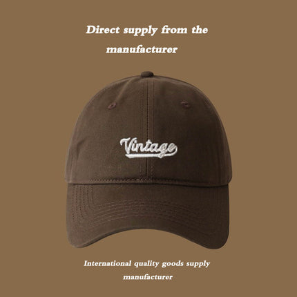 Duck Tongue Hat Women's Baseball Cap 2025 Spring and Summer New Hard Top Wide Big Brim Big Face Shown Face Small Deep Top Deepening