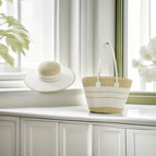 Rice white spell / Hat + bag set