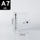 A7 silver clip black buckle pvc binder