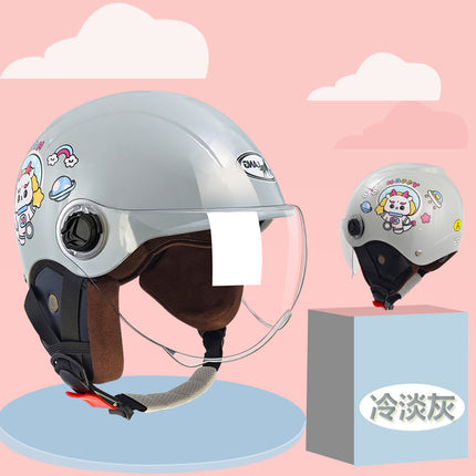 New National Standard 3c certified children's helmet boy baby girl electric car Children's helmet Four Seasons Universal half helmet