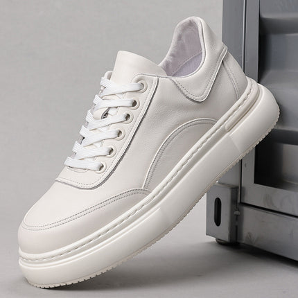 White Sneakers, Everyday Elegant Men's Casual Sports Trendy Leather Shoes
