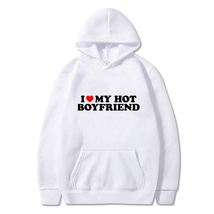 [Cross-border European Code] Divertente stampato I Love My Hot Hoodie
