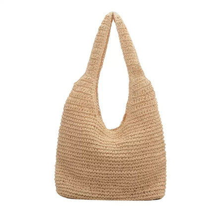 New Straw Woven Bag Women's Handmade Woven Bag All-match Bag Shoulder Bag Large Capacity Tote Bag Women's Bag Handbag