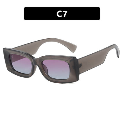 European and American Square Wide-Brimmed Narrow-Frame Sunglasses 2024 New Personalized Sunglasses Fashion Ins High-End Sunglasses