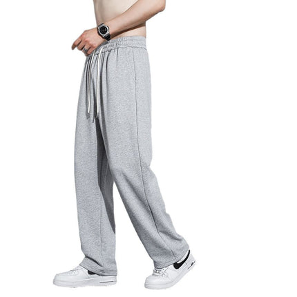 2024 Men's Spring New Thin Casual Pants Mid-waist Slimming All-match Sports Pants Straight Long Pants