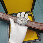 Brown-Silver buckle / 105cm
