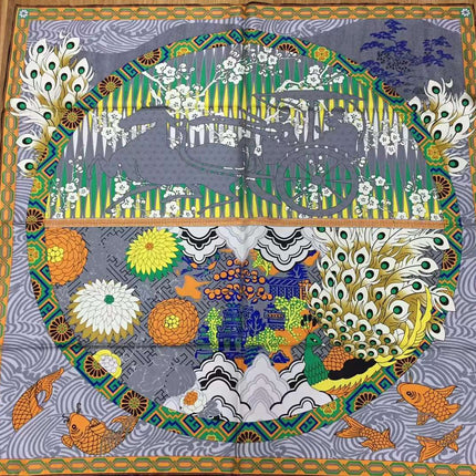 Luxury Palace Silk Twill Silk 14 Mm Large Square Scarf Spring and Autumn New Mulberry Silk Scarf Women's Shawl Scarf
