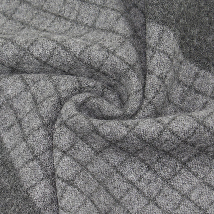 Autumn and winter warm Men's scarf wool blended gray plaid high-end new scarf men's Jacquard brushed scarf
