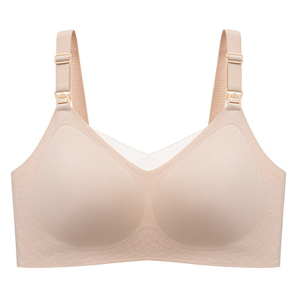 Jelly Rubber Strip Soft Support No Steel Ring Push-up Breastfeeding Bra Pregnant Women's Underwear Thin