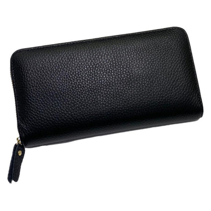 Long Wallet, Classic Style, Embossed Leather Wallet, Cross-Border First-Layer Cowhide, Fashionable Coin Purse, Clutch Bag, Coin Purse