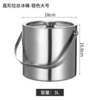 3L double layer portable ice bucket ice clip