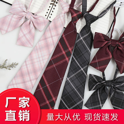 Japanese and Korean striped jk/dk college style men's and women's red cyanotic gray blue shirt accessories tie-free collar suit