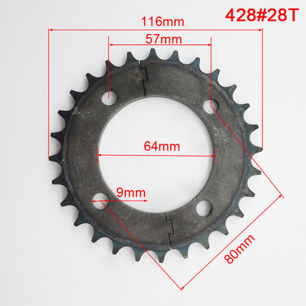 428 tooth plate 28 32 34 38T tooth sprocket electric vehicle modification accessories tricycle chain plate single row gear plate