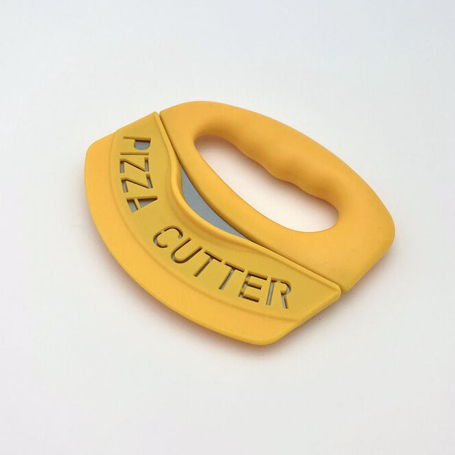 Amazon popular pizza cutter comes with protective cover pizza knife semicircle pizza cutting multi-purpose stainless steel cutter