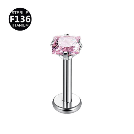 G23 titanium alloy pin claw with zircon wireless pin bar ear bone nail perforated nose nail G23 pin lip nail wholesale