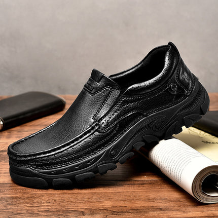 Tooling Shoes Men's 2025 New Summer Breathable Hollow-out Leather Shoes Men's Genuine Leather Outdoor Sports Mountaineering Low-top Casual Shoes