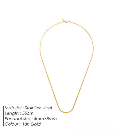 Cross-Border Hip-Hop Style Versatile Cuban Chain Clavicle Chain Hip-Hop Stainless Steel Personalized Men's Trendy Punk Street Dance Necklace
