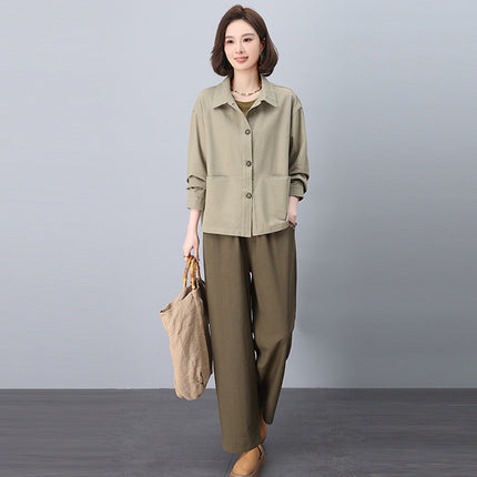 Casual suit Women's 2025 New Spring Wear Set of Fashionable and Western Style Age Reduction Matching Mother Two-Piece Set