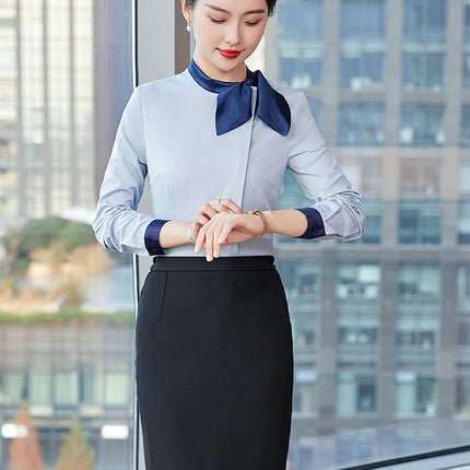 Spring and Autumn Work Clothes Female Fashion Temperament Stewardess Professional suit Beautician Hotel Front Desk Jewelry Store Work Dress