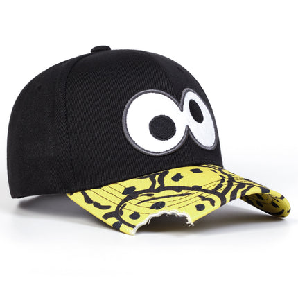 Cross-Border Foreign Trade New Adult Hat Embroidered Eyes Flat Brim Hip-Hop Baseball Cap Outdoor Sun Protection Peaked Cap