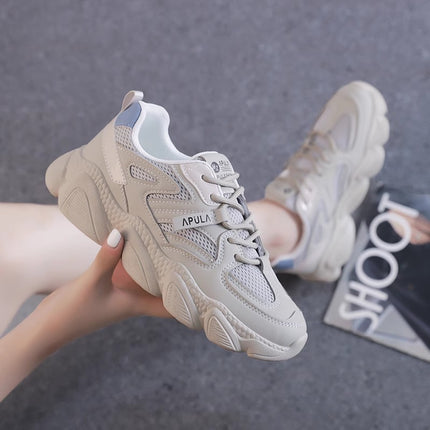 Women's Shoes 2024 New Summer Mesh Breathable Lightweight sneaker Shock Absorbing Running Dad Shoes Soft Bottom Thin Mesh Shoes