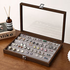 Walnut inner gray jewelry box [5-layer earrings]