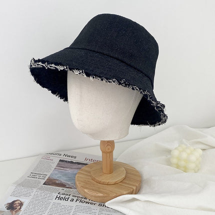 Summer Hat Big Head Fisherman Hat Double-sided Sunscreen Men's Hat Men's Trendy Thin Black Sun Hat Japanese