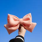 Peach pink bow