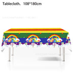 Tablecloth 108*180 all over printed with new rainbow