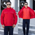 206 short cotton material electric welding three open red / XL/175