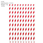Red striped straws 10pcs