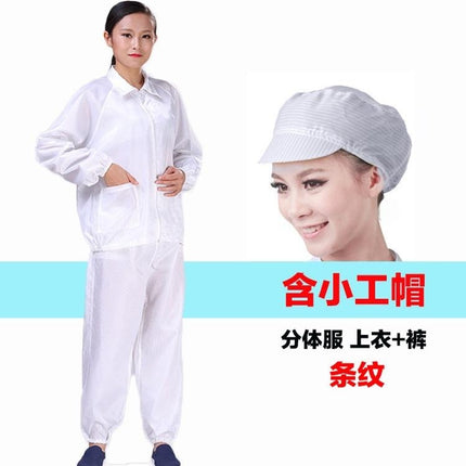 Electrostatic Clothing Top Dust-proof Clothing Split Set for Men and Women Blue and White Dust-free Clothes Lacquer Foxconn Short Work Clothes