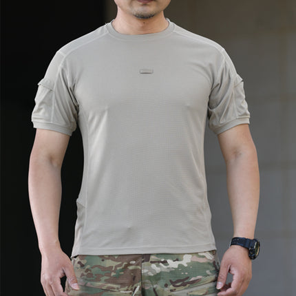 Forbear Summer Outdoor Quick-Drying Clothes T-Shirt Men's Waffg Mountain Hiking Quick-Drying Sportswear Short-Sleeved