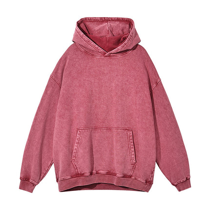 Men's Heavyweight 420g Retro Batik Distressed Hooded Sweatshirt Loose Washed Men's Trendy Brand New Sweatshirt Wholesale