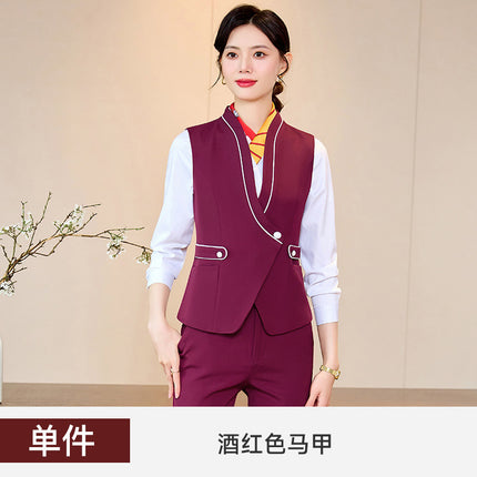 Stewardess Uniform Female Professional suit Railway Flight Attendant Student Tooling Sales Hotel Front Desk Beautician Work Clothes