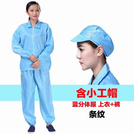 Electrostatic Clothing Top Dust-proof Clothing Split Set for Men and Women Blue and White Dust-free Clothes Lacquer Foxconn Short Work Clothes