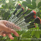 Black background red peak transparent handle