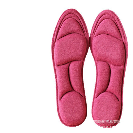 Constant Temperature Heating Insoles for Winter Cold Protection and Velvet Thickeneding Sweat-Absorbent Breathable Deodorant Sports Massage Women's Shoe Insoles