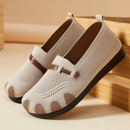 Women's Shoes 2026 New Style Single Shoes Temu Dropshipping Versatile Casual Shoes for Women with Wide Feet Slip-On Mom Shoes
