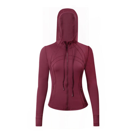 Lulu Original Label Define Yoga Wear Hooded Jacket Jacket Top Breathable Sports Fitness Wear Spring & Fall Women's