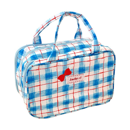 Korean-Style High-Value Three-Layer Makeup Bag, Versatile Portable Toiletry Bag with a Girly Touch, Large-Capacity Portable Travel Storage Bag
