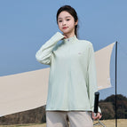 (f945) [stand collar hoodless women's style] ai green / M ( 45-60kg )
