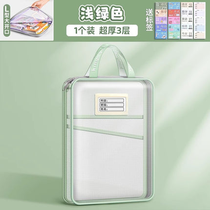 2025 Subject Bag Student-Specific Storage Bag Large Capacity Transparent Document Bag Subject Homework Bag Classification Subject