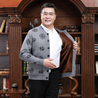 Gray stand collar men's blessing plus pockets plus velvet / S